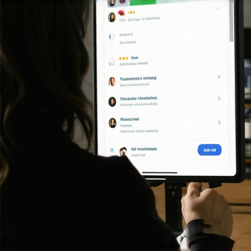 Business owner engaging with customer review on Google My Business