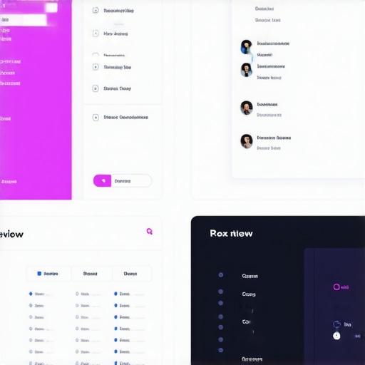 Screenshot of GMB management dashboard with review and SEO analytics