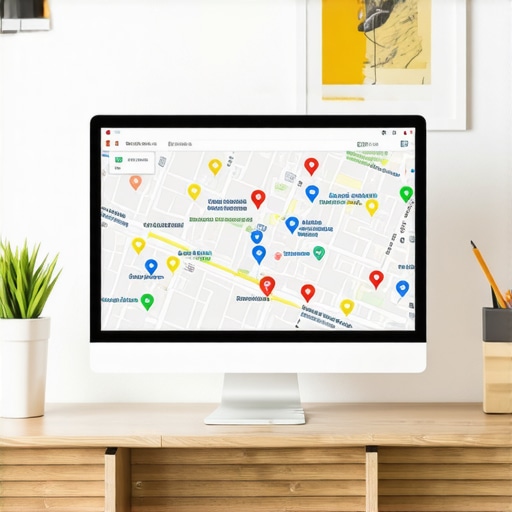 A workspace with digital marketing tools and a focus on Google Maps optimization.