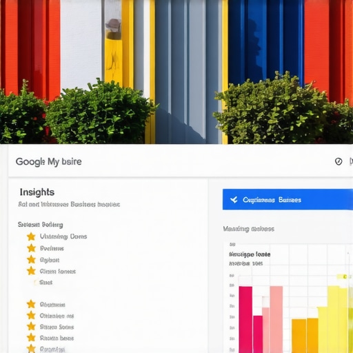 Optimized GMB dashboard showing insights and reviews
