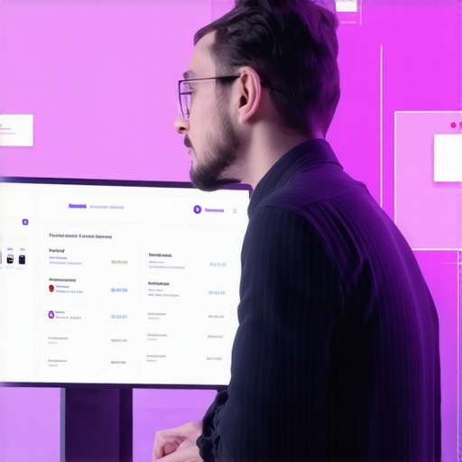 Analytics Dashboard for GMB Performance Person analyzing local SEO metrics on computer