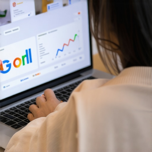 Person optimizing local business profile on computer