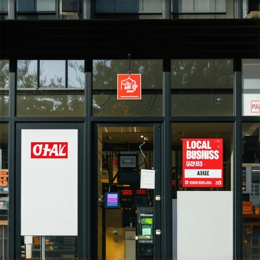 A vibrant storefront with prominent signage showcasing local business branding.