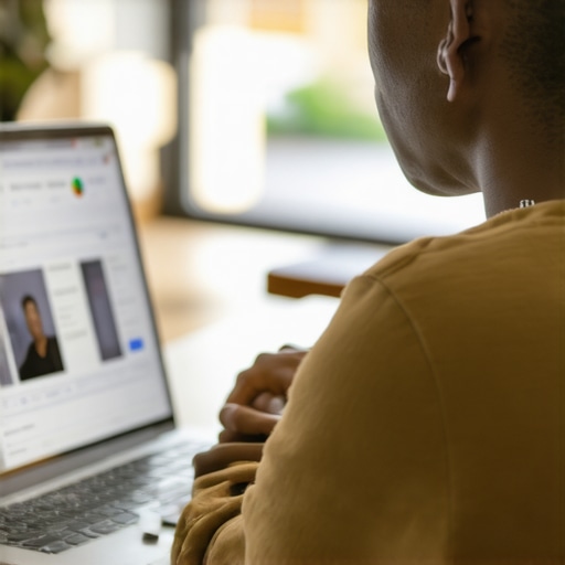 Person editing Google My Business profile on computer