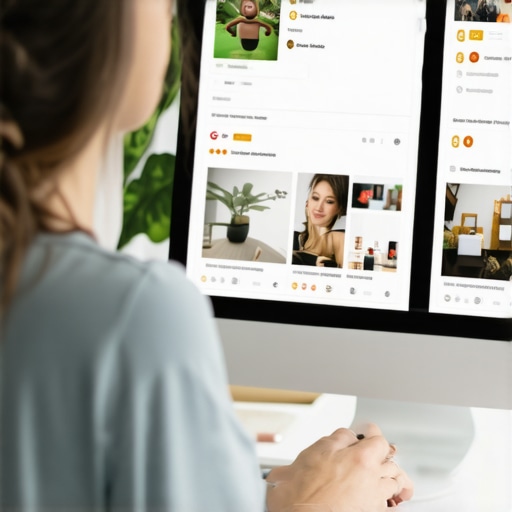 Business owner uploading photos and managing reviews on Google My Business