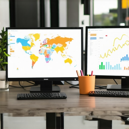 Optimized Workspace for GMB Strategies A professional workspace with SEO and maps analysis tools for local business growth.