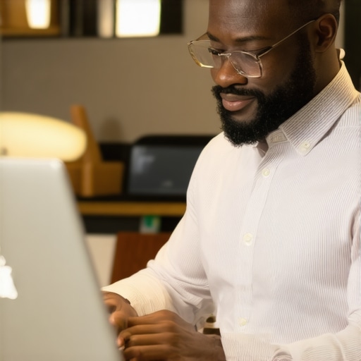 Optimizing GMB Profile in 2026 Business owner editing GMB listing on laptop for better local SEO