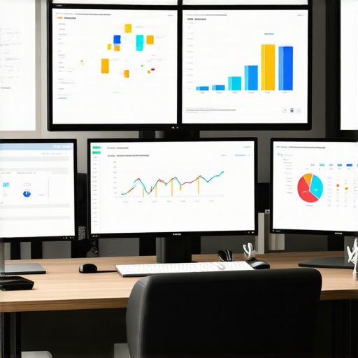 Digital workspace with SEO analytics tools for local business rankings