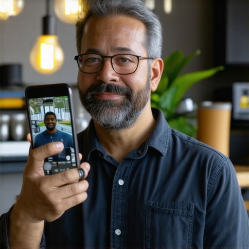 Business owner creating a virtual tour to boost local map rankings