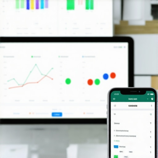 A professional workspace featuring analytics tools and GMB insights for local SEO management.