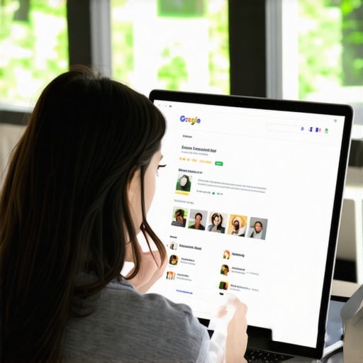 Business owner editing GMB profile with fresh photos and review responses